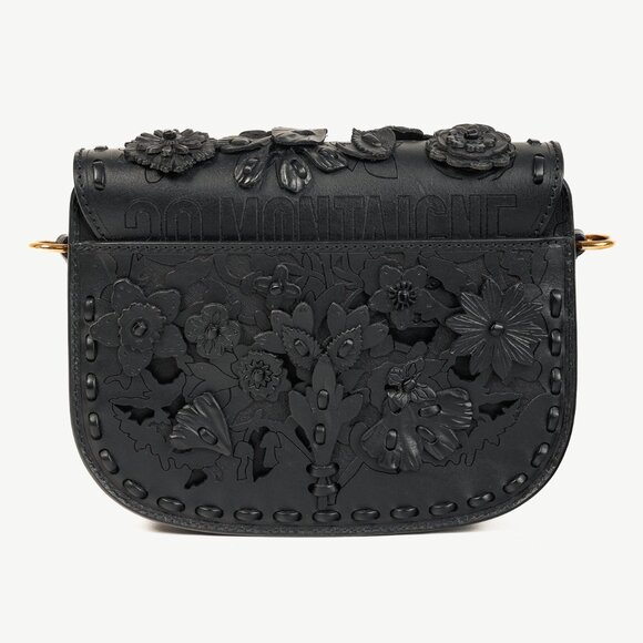 Christian Dior Bobby Medium Black Floral Applique Shoulder Bag - Picture 4 of 13